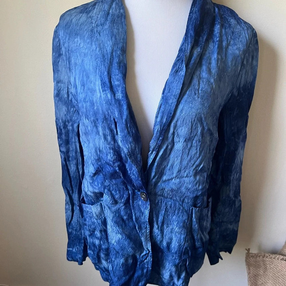 Raquel Allegra Tie Dye Blazer Jacket, size 3 or Large - Picture 5 of 7